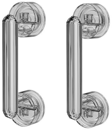 DFZHiuat Große Glastür- und Fenstergriffe, Sicherheits-Saugnapf-Griffe, Badezimmer-Schiebetüren, Saugnäpfe, Duschhaltegriffe, Schränke, Kleiderschränke, nicht poröse Absorptionsgriffe, transparent