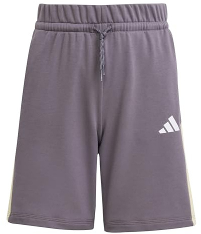 adidas Unisex Kinder Seasonal Essentials Colorblock Shorts, Grey strata/Powder Yellow/White, 9-10 Years