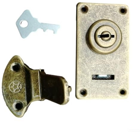 Retro Bronze Schloss Schnalle für Holzkisten Truhen Vintage Koffer Knebelverschluss