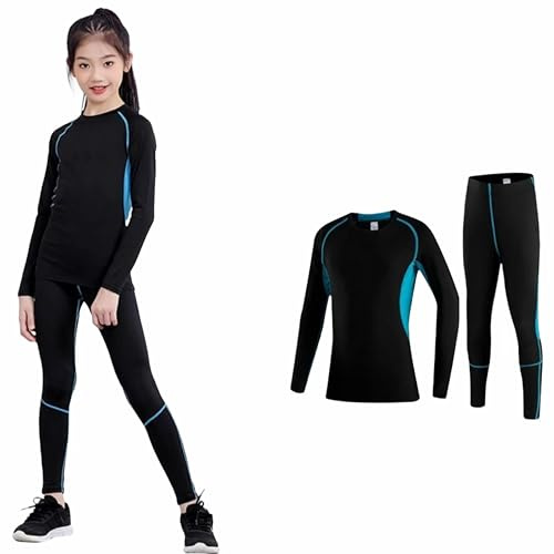 Kids Thermal Base Layer Set Boys Girls Compression Sets Children Gym Sport Compression Suit for 4-13Years