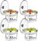 TAIMIKO Chafing Dish Buffet Set Food Warmer 4 Pack 4.5L Stainless Steel Round Chafing Dishes with Glass Lids & Fuel Holder Food Buffet Server for Restaurant Catering Parties Weddings Picnic