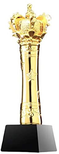 HLUONGTN Trofei, Medaglie, Premi Trofeo Corona Trofeo Oro, Argento e Bronzo in Resina Trofeo Concorso/D/8X29Cm