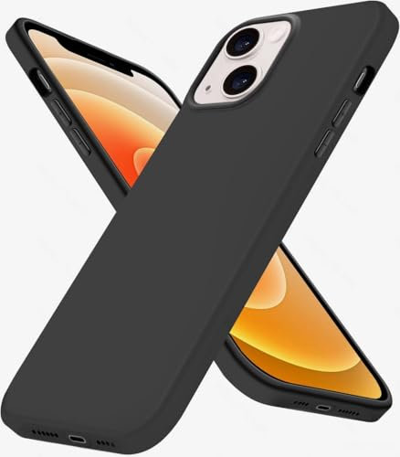 Eiselen Hülle für iPhone 12 Mini, Schwarz Ultra Dünn Soft Silikon TPU Schutzhülle, Kratzfest, rutschfest & Stoßsicher Handyhülle