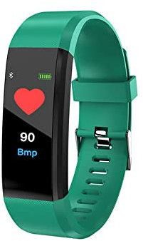 Pulsera inteligente de frecuencia cardíaca y presión arterial, rastreador de fitness para Fitbits, pulsera Bluetooth con monitor de sueño, contador de pasos IPX7, impermeable, rastreador de actividad