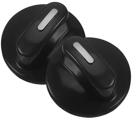 Bouton de Minuterie pour Four et Cuisinière Abs Noir 6mm Lot 2 | Axe, Alésage Intérieur 6mm, Modèle Dkj/1-15 30 60 90 120, Réglage Précis