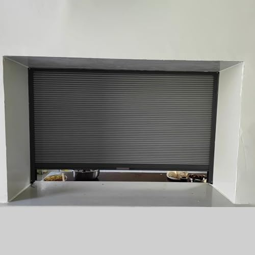 Jievmrs Porte Accordéon Interieur Portes Coulissantes Pliantes pour Fenêtre de Service Intérieure, Porte Occultante Rétractable pour Chambre/Cuisine, Porte Coulissante Accordéon à Ouverture(150x60cm)