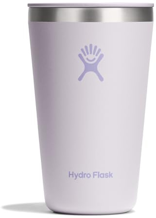 Hydro Flask All Around Tumbler Press-In Lid, Insulated Travel Mug, Stainless Steel Coffee Cup 16 Oz Cloud Pink
