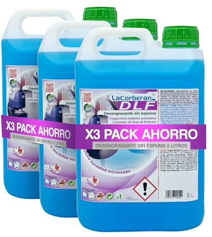 La Corberana Limpiador Línea de Flotación Piscina | Suelo 5L | Pack de 3 | Sin Espuma · Limpiador Suelo Porcelánico Profesional · Bordes, Paredes, Liner Poliéster y Superficies Pintadas