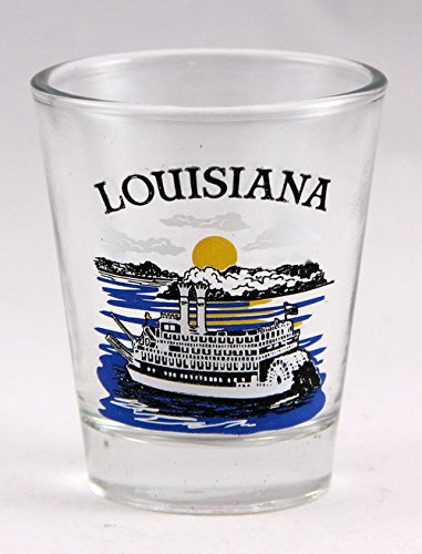 Louisiana Pearl Trim Riverboat Shot Glass by World By Shotglass