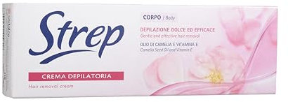 Strep - Crema Depilatoria Donna Corpo, Delicatamente Profumata, Lascia la Pelle Liscia e Vellutata, 150ml