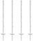 VOSS.farming 60x Farm 105 Weidezaunpfähle, Zaunpfosten, 8 Ösen für Litze, Seil, Band, Doppeltritt, verzinkter Stahlnagel, Höhe 105cm, weiß