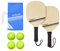 GoSports Pickle Ball Starter-Set aus Holz – inklusive 2 Holzpaddel, 4 Offiziellen Pickleballs und Rucksack-Tragetasche
