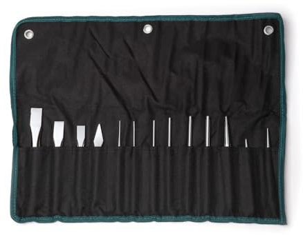 SATA ST09164SJ 13-Piece Punch and Chisel Set with a Chromate Finish and Strong CR-V Steel Construction, in Tool Roll