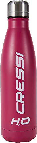 Cressi Unisex Erwachsene Water Bottle H20 Sportflasche aus Edelstahl 500 ml, Rosa