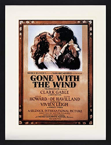 1art1 Vom Winde Verweht Poster Clark Gable Und Vivien Leigh, 1939 Gerahmtes Bild Mit Edlem Passepartout | Wand-Bilder | Im Bilderrahmen 80x60 cm