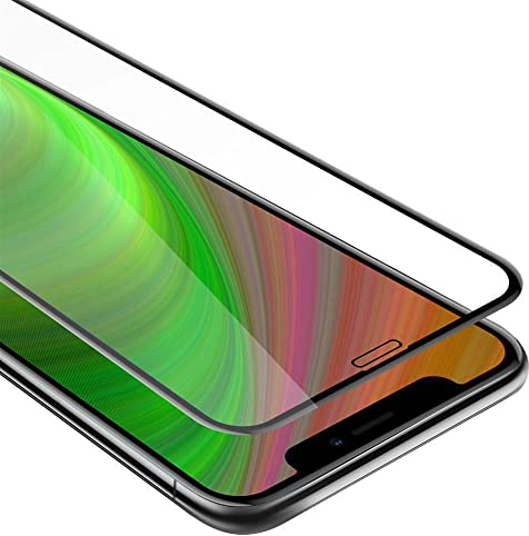 cadorabo Verre Trempé Couverture complète Compatible avec Apple iPhone 11 (XI) en Transparent avec Noir - Verre de Protection d'écran trempé (Tempered) en dureté 9H avec 3D Touch