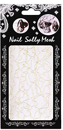 gofidin Nail Sticker Wraps Decal Embossed Bronzing Design 3D Adhesive Hollow Transfer Foils Nail Glitter Mesh(08)