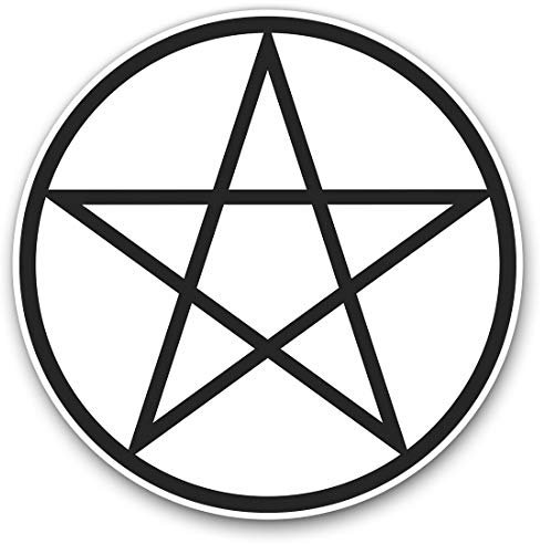 Awesome VinylAufkleber (Set mit 2 Stück) 7,5 cm – PentagrammSymbol Wicca Keltische Zeichen Lustige Aufkleber für Laptops, Tablets, Gepäck, Scrapbooking, Kühlschränke, andere flache und glatte