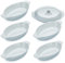 Heartland Home Lot de 6 mini cocottes ovales en porcelaine pour chou-fleur au gratin, bols fendus à la banane, portion unique, petit plat individuel