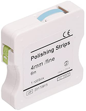 Zahnpolierstreifen, 4 mm, Schleifwerkzeug, Interdentalpflege, Zahnpflege, Zahnzwischenräume, Schleifen, Aufhellung, Zahnreinigung, 1 Stück, Blau