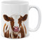 MUGBREW Tasse à café en céramique avec motif vache à pois marron, 325 ml