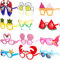 12 Paar Luau Party Sonnenbrille Lustig Hawaii Brille Strand Sonnenbrille Tropisch Strand Party Gefallen Luau Party Sonnenbrille für Erwachsene und Kinder Sommer Deko (Niedlicher Stil)