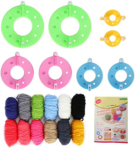Artigianato per maglieria, kit per creare pompon Strumenti per maglieria in plastica durevoli per bambini per pompon