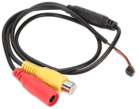 Goshyda Mini Cámara de Seguridad, Cámara de Vigilancia CCTV HD 800TVL, Cámara Analógica de Sonido de Video para el Hogar, Cámara Web Micro con Salida AV, para Hogares, Oficinas, Helicópteros