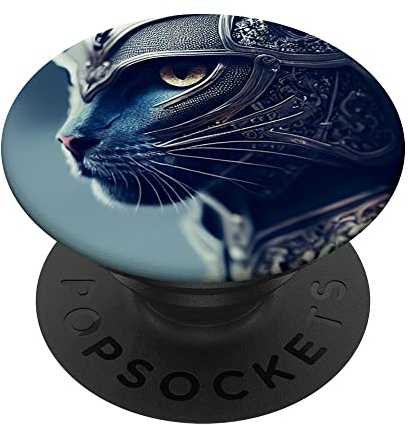 Wild Warrior Cat Illustration Novelty Graphic Designs Outfit PopSockets Klebender PopGrip