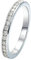 Ayoiow Ringe für Damen, Ring Weißgold 750 mit Rund Erstellt Diamant 0.015ct Ringe Weiß Größe 61 (19.4)