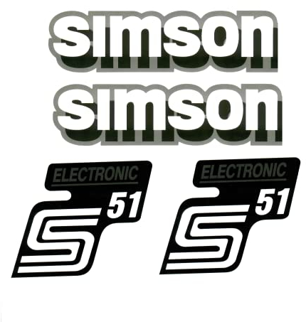 Dekorsatz Simson S51 Electronic grau Aufkleber Set