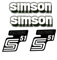 Dekorsatz Simson S51 Electronic grau Aufkleber Set