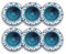 ARCA, Servizio di Piatti, Set di 6 Piatti Dessert, Realizzati in Melamina, Set per la Tavola, Collezione Fish, 20x2 cm