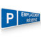 DECOHO - Panneau de signalisation pour parking · Emplacement réservé - 48 x 10 cm - Bleu