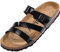 Palado Pantoletten Damen Ikaria – bequeme Sandalen Made in Spain - Hausschuhe mit dämpfendem Kork-Fußbett - modische Sommerschuhe Schwarz Lack UK7 - EU40
