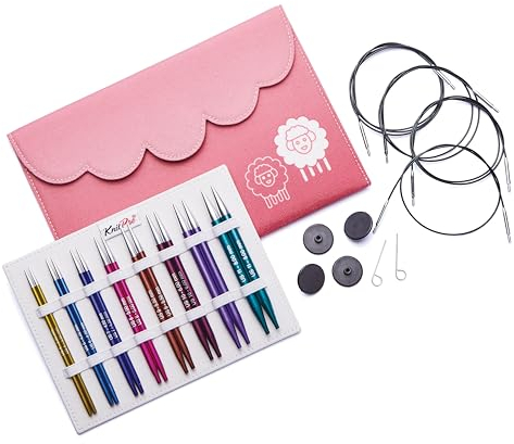 KnitPro Zing Deluxe Interchangeable Needle Set 5 (13cm) | 8 Sizes (3.5mm to 8mm)