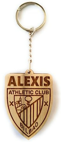 Llavero de madera personalizado del A THLETIC CLU B - llavero del equipo de fútbol - BILBAO