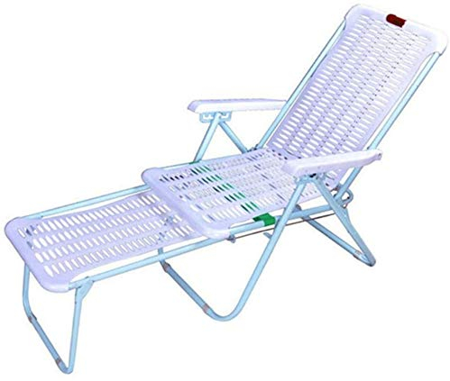 Leichter klappbarer Liegestuhl, Kunststoff-Liegestuhl, klappbare Sonnenliege, Outdoor, Freizeit, Zuhause, Strandkorb, Mittagspausenstuhl, 174 x 46 cm, Sonnenliege, Gartenstühle (Farbe: wie abgebildet,