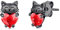 Katzen Ohrringe Mädchen 925 Silber Schwarze Katze Ohrstecker Hypoallergen Rot Kristall Stecker Katzen Schmuck Tier Geschenke für Kinder Damen……
