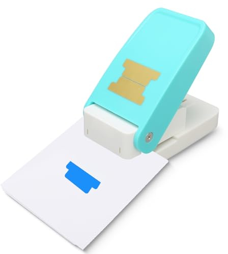 Tissting Basteln Löcher Stanzen 39mm DIY Lesezeichen Eckenstanzer Notizblock Trenner Anhänger Etiketten Papierstanzer für Mikrofonieren, Index Etikett