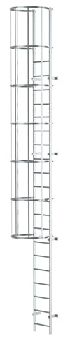 DRABEST Scala di Evacuazione in Acciaio - Scale di Salvataggio Modulari Fino a 150kg - Scala di Fuga a Montaggio Rapido Per Interni Ed Esterni - 6x0,56x1m, 77kg - Confezione 4-6 M