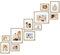 Velista 11 Piece Stair Picture Frame Set for Wall – Shadow Box Stairwell Gallery Wall Frame Set –Rustic Stairway Décor for Walls –Wooden Ladder Picture Frames - Farmhouse Staircase Wall Décor(Oak)
