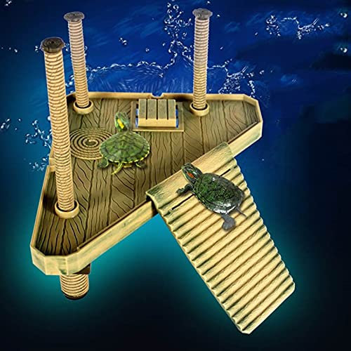 xixibuy Turtle Dock Floating, Schildkröten Terrarium für Schildkrötenliebhaber, Schildkröte Insel, Schildkröten plattform, Wasserschildkröten plattform (GRÖSSE : M)