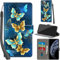 Haninsuze for iPhone 11 Pro Max 6.5-Inch Case PU Leather Wallet Book Flip Folio Stand View Magnetic Multi-Pattern Cover compatible with iPhone 11 Pro Max Phone Case (Four Butterfly)