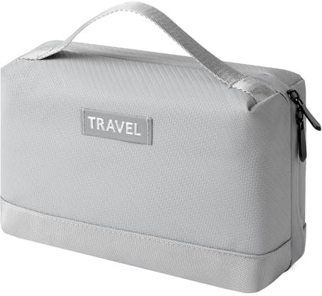 AiQInu Trousse de Toilette pour Hommes et Femmes, Grand Multifonction Imperméable Sac Cosmétique, Trousse de Toilette de Voyage/Sac Organisateur(Noir)