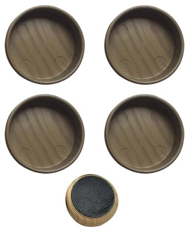 4 Pcs Castor Cups for Chair & Sofa Legs, Non-Slip Furniture Floor Protectors, Caster Cups for Wooden Floors & Carpets, Prevent Scratches on Wood, Tile, and Laminate Surfaces