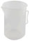 BLASHRD Laboratory Clear White Plastic 2000mL Measuring Cup Handled Beaker