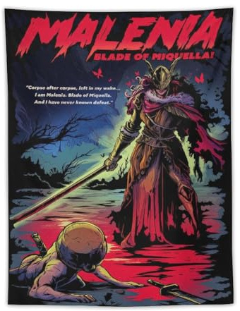 Malenia Blade Of Miquella Videospiel-Poster, lustiger Wandteppich, Wandkunstdruck, Geschenk, Bild, Gemälde, Kunstwerk, Schlafzimmer, Heimdekoration, 76,2 x 101,6 cm