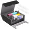 ProCase Deck Box Magic 3 Slot Capacità di 2700+ Scatola Porta Carte, Porta Deck con Divisori Regolabili per MTG, TCG, Toploader, Yugioh, Sport Cards -Nero-grigio