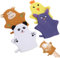 Baby Waschlappen Handschuhe, 4pcs Cartoon Muster Babykörperpeestierhandschuhe, Tiere Kinder Peeling Handschuh, Kinder Bad Mittel für Kinder & Kleinkind & Erwachsene
